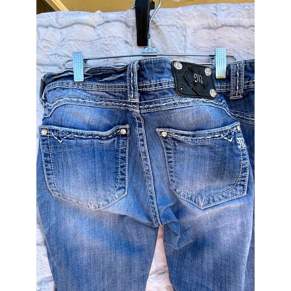 Y2K style Women's Miss Me Blue Jeans Boot Cut Size 32 style JW5310B3Q - Picture 5 of 11